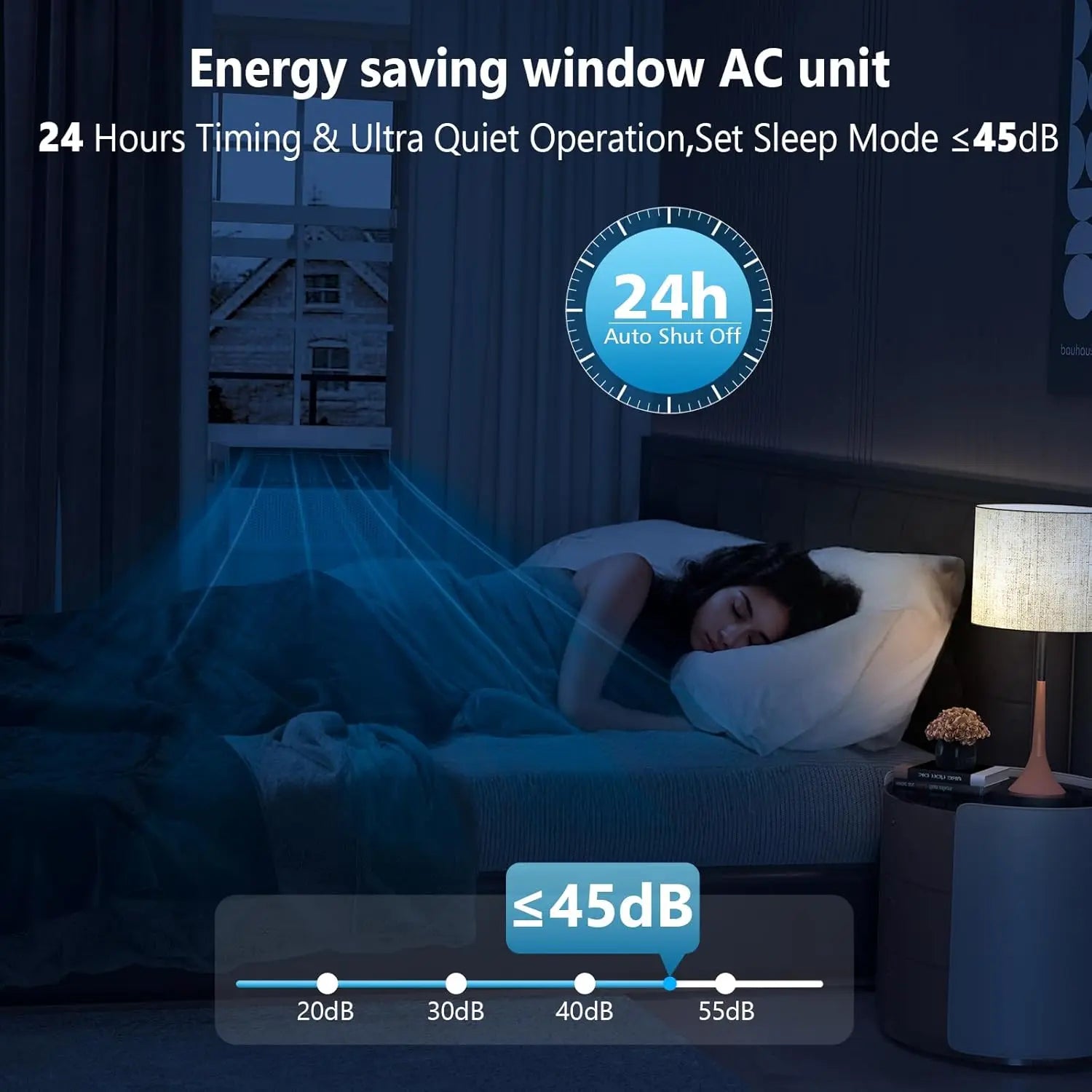 U Shaped Air Condtioner,10K/12K BTU Window AC Unit,  Cooling Room 550sq.ft